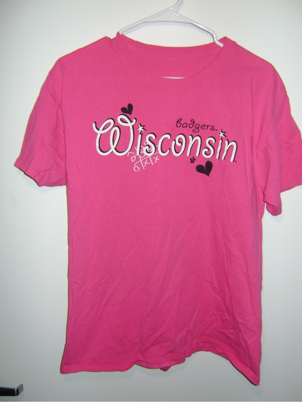 Wisconsin Girls' Pink Graphic Short Sleeve Tee